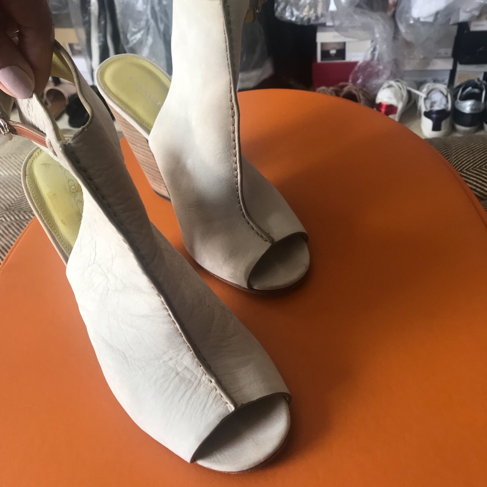 Coach open toe bootie